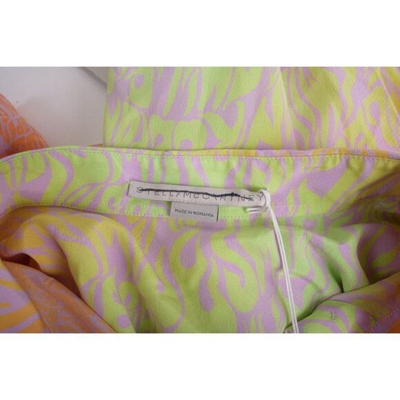 Stella McCartney Womans Silk Printed Blouse Shirt Top Orchid Sz 40 US 4-6 NWT - Picture 6 of 6